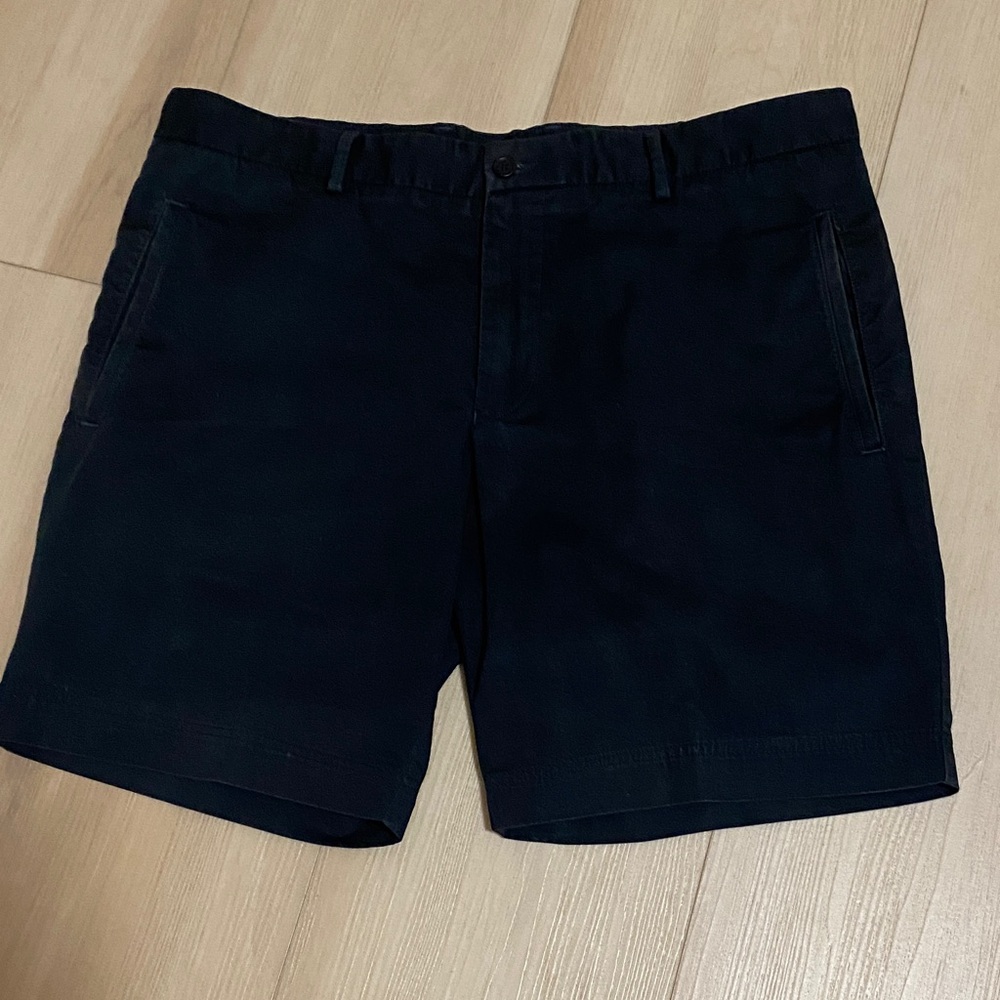 Hugo Boss Navy Flat-Front Men's Shorts